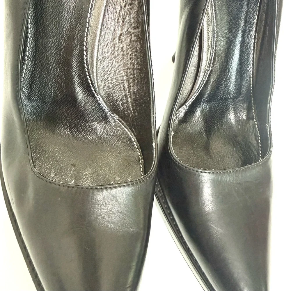 Prada Black Pointed Toe Platform Heels 37.5 - Picture 7 of 11